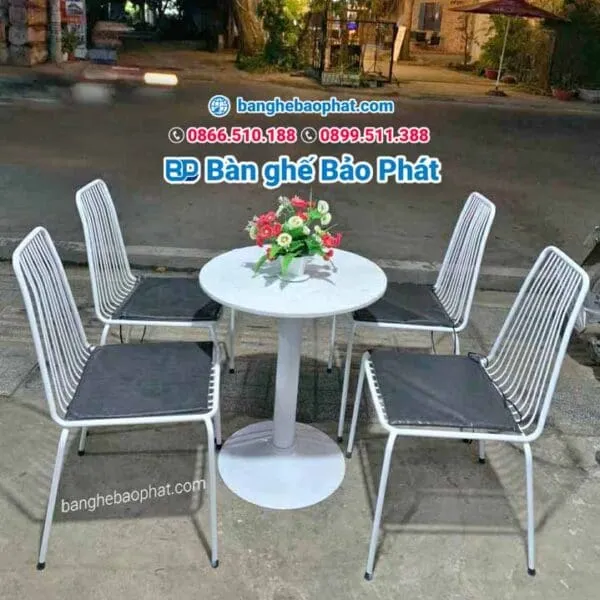 Bàn ghế cafe sắt sân vườn BGBP001 thanh lý