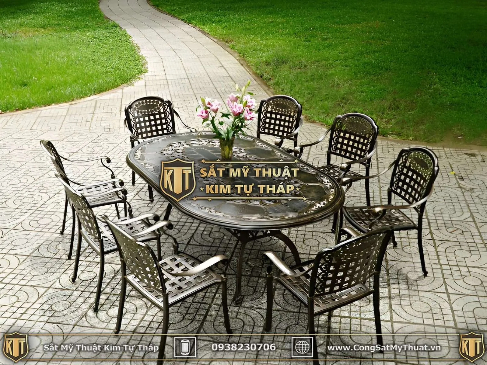 Bàn ghế sắt kích thước chuẩn