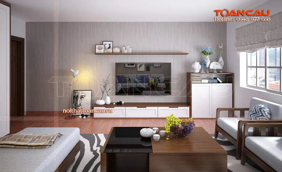 Thiết kế bàn trà kính cường lực trong bộ bàn ghế sofa gỗ giá rẻ