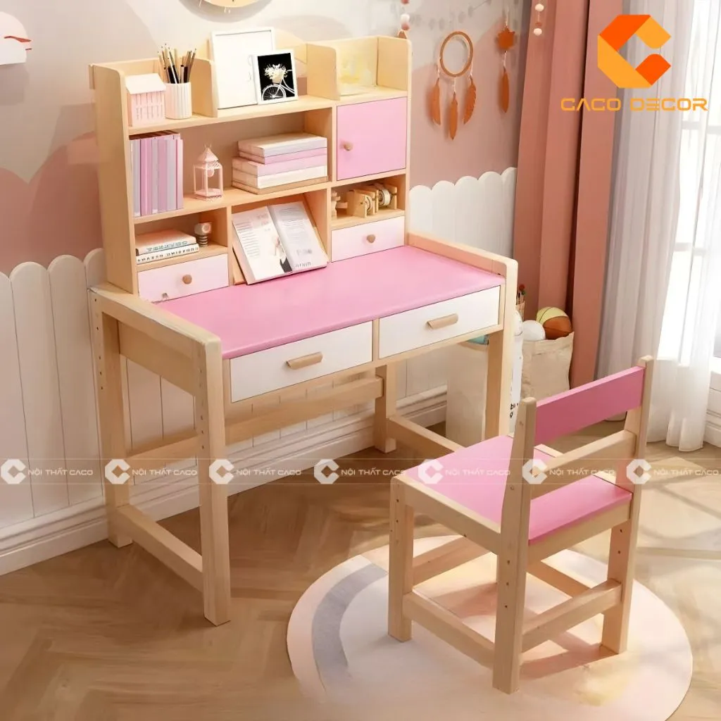 Mẫu bàn học cho bé 5 tuổi đẹp an toàn