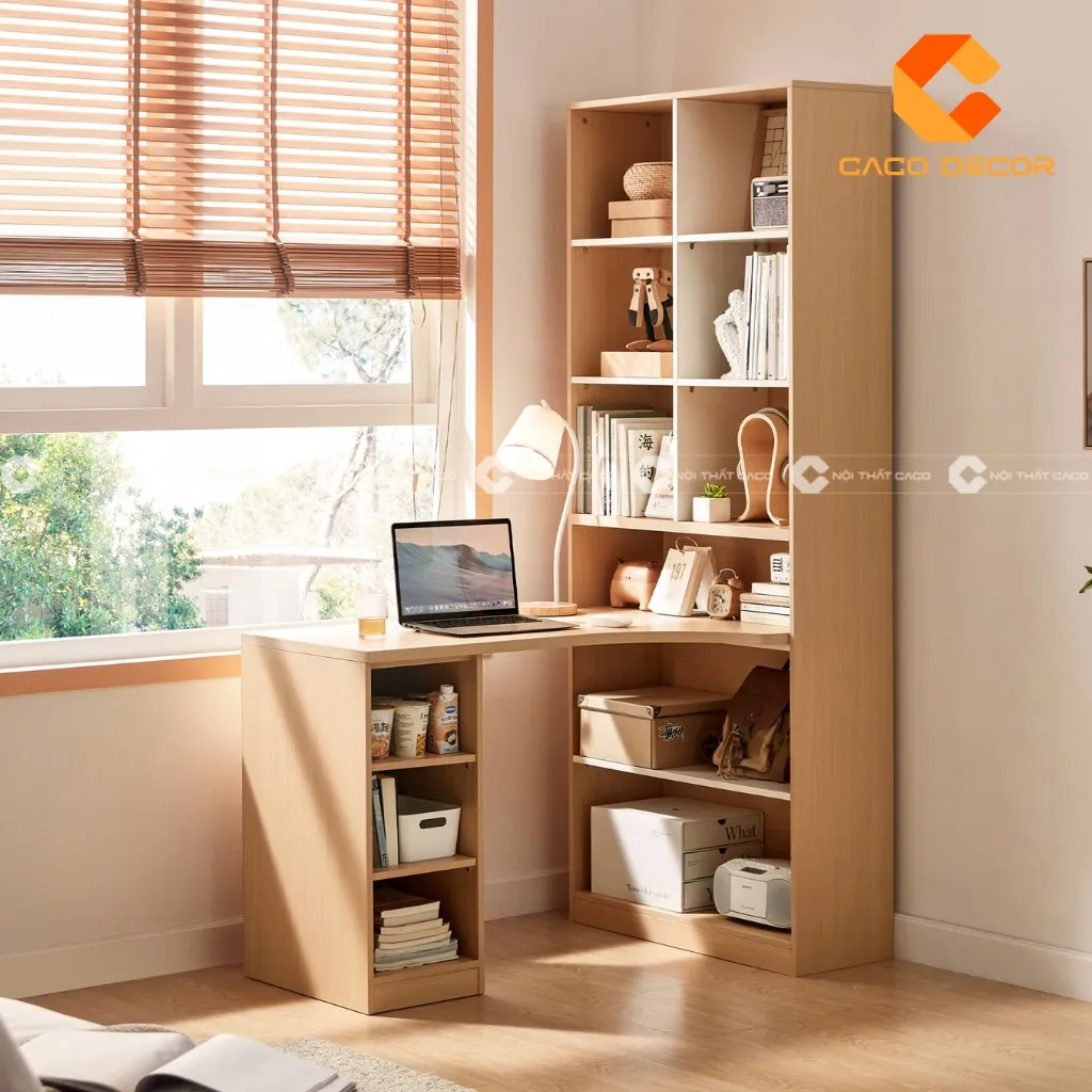 Bàn học kết hợp kệ sách đẹp chất lượng
