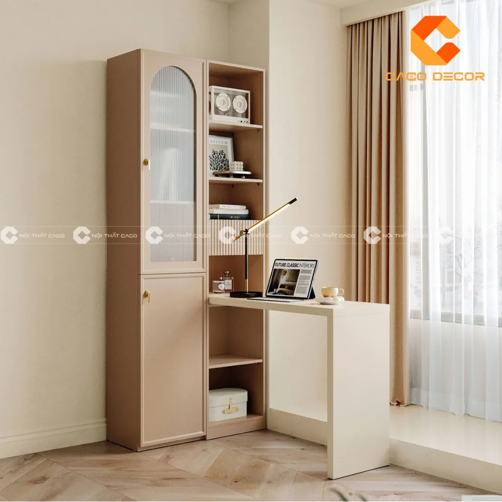 Mẫu bàn học có kệ sách cho bé với mã SP06