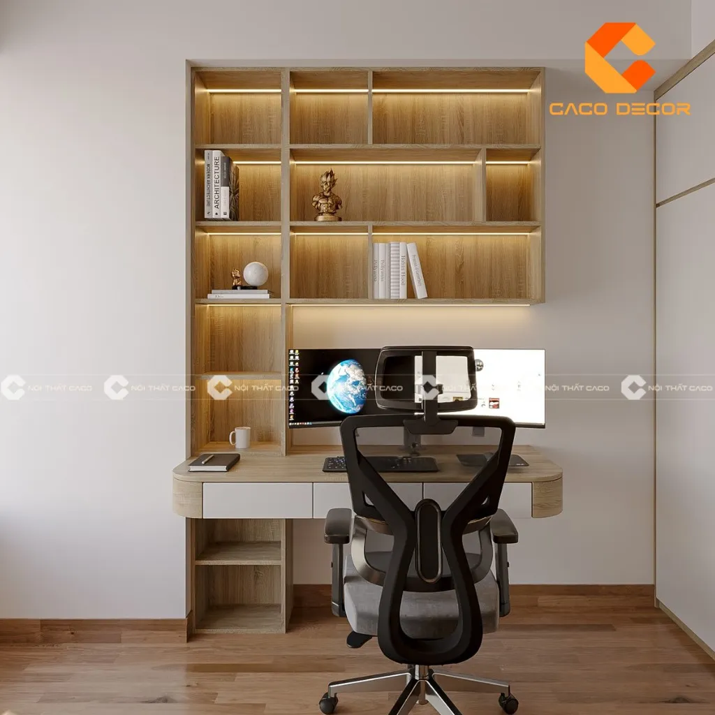 Bàn kết hợp giá sách đảm bảo độ bền và an toàn