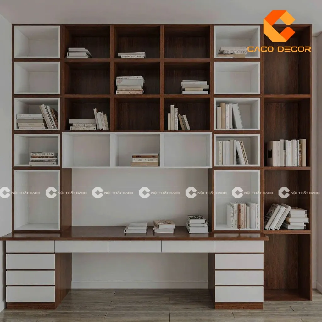 Mẫu bàn học có kệ sách cho bé với mã SP05