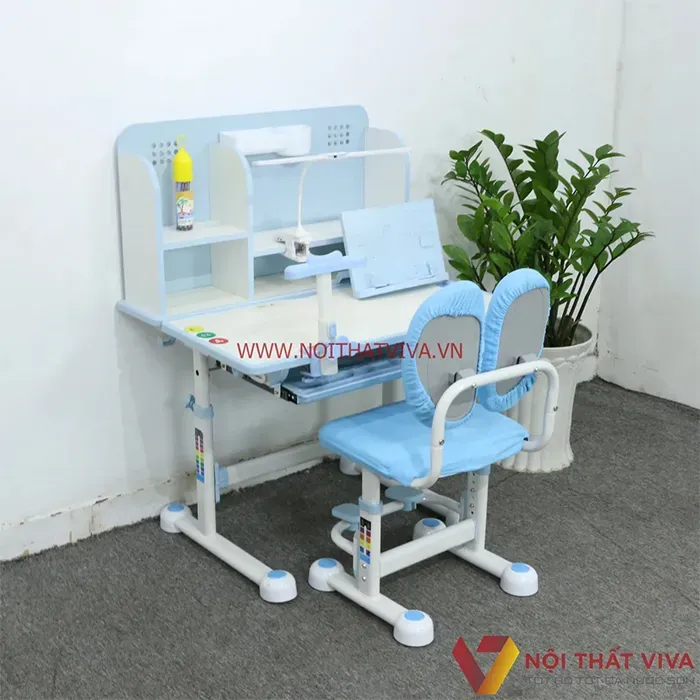 Bàn học gỗ công nghiệp thông minh chống gù có thể điều chỉnh chiều cao linh hoạt