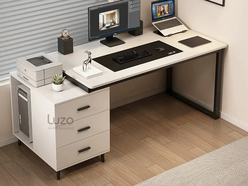 Bàn bàn làm việc tại nhà có ngăn kéo Box Desk XII
