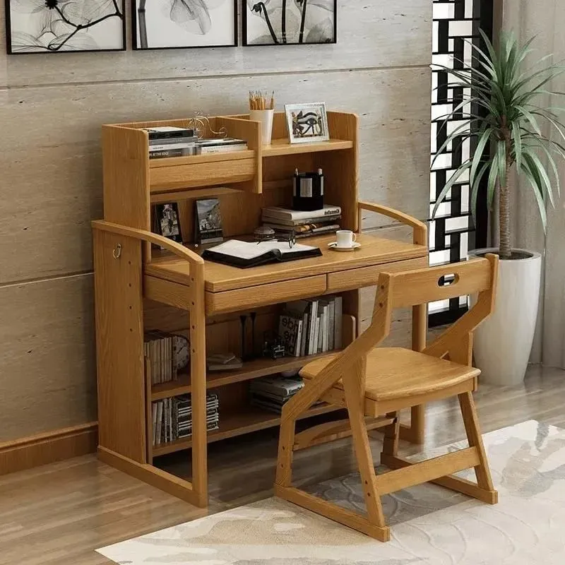 55+ Mẫu Bàn Học Có Giá Sách Bằng Gỗ Tự Nhiên Bé Thích Mê Ly | 07/2025