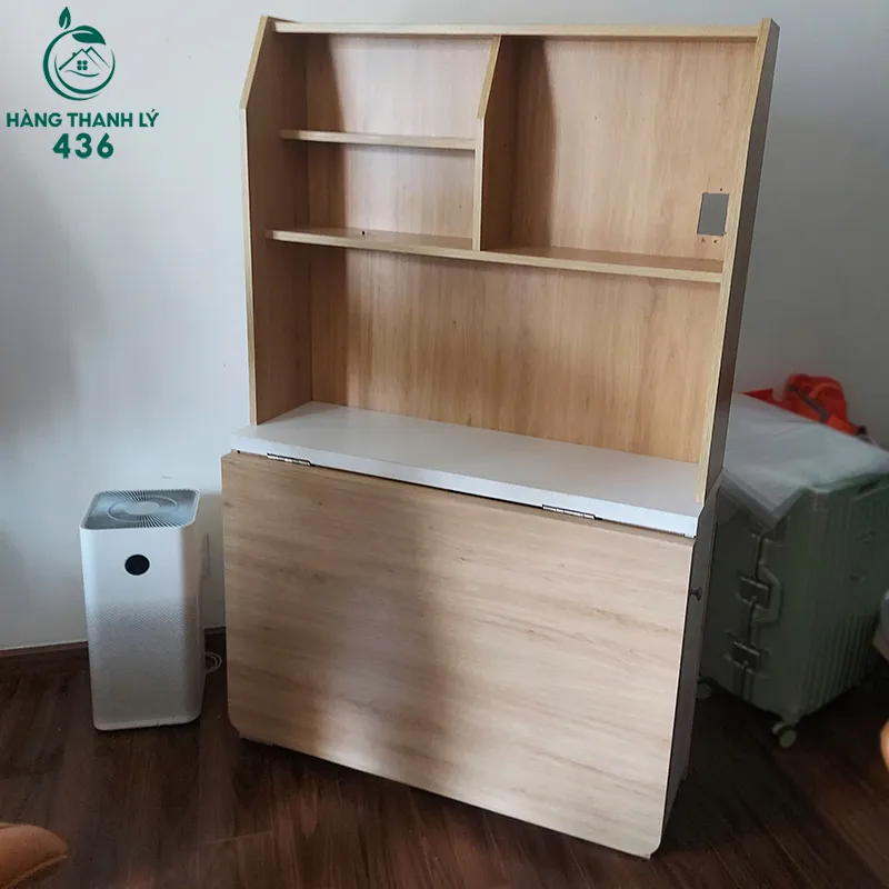 Bàn học thông minh gấp gọn đa năng cũ có ngăn kệ