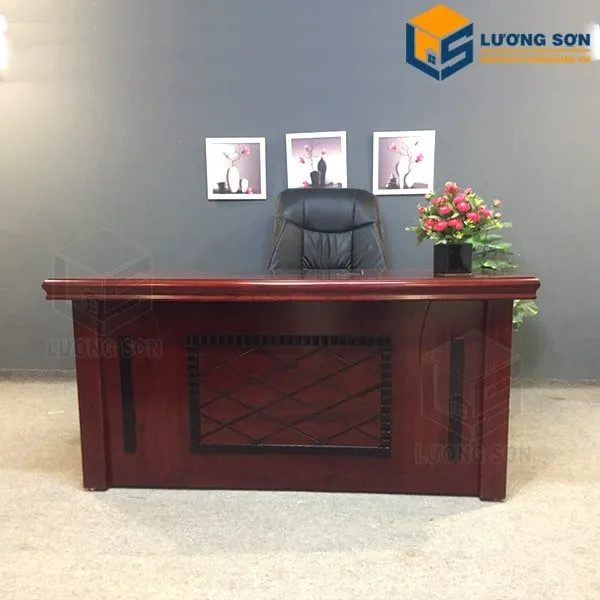 Bàn làm việc giám đốc gỗ sồi tự nhiên màu sáng