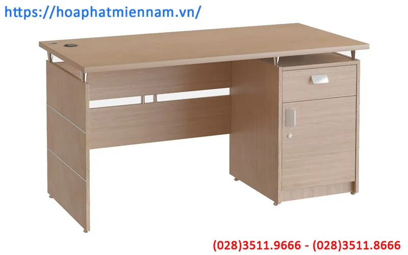 Bàn làm việc gỗ ép 1m2 hộc liền HR120SHL