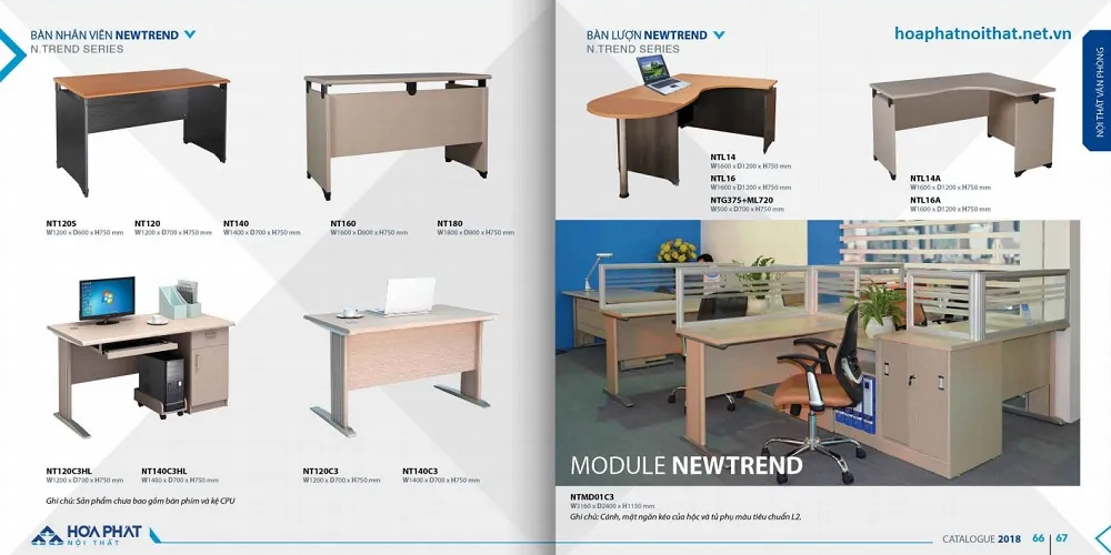 Kiểu dáng đẹp nhất của bàn làm việc Hòa Phát