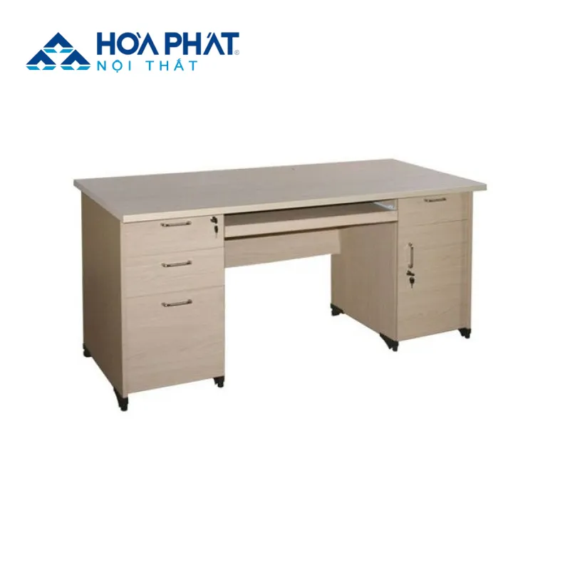 Bàn liền hộc gỗ có tính thẩm mỹ đẹp, chất liệu cao cấp