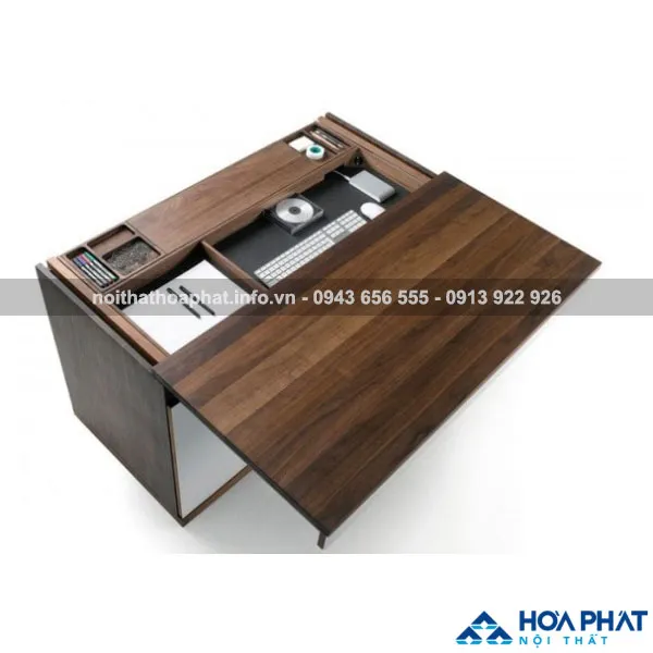 Bàn làm việc nắp trượt KJAB107 độc đáo, nhiều tính năng đựng đồ