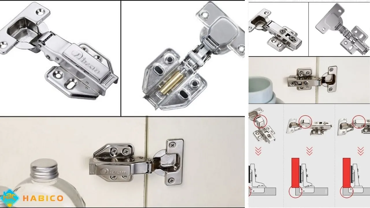 Cấu tạo bản lề giảm chấn tủ bếp