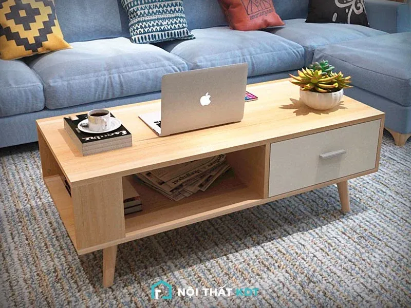 Bàn sofa chữ nhật phủ Melamine