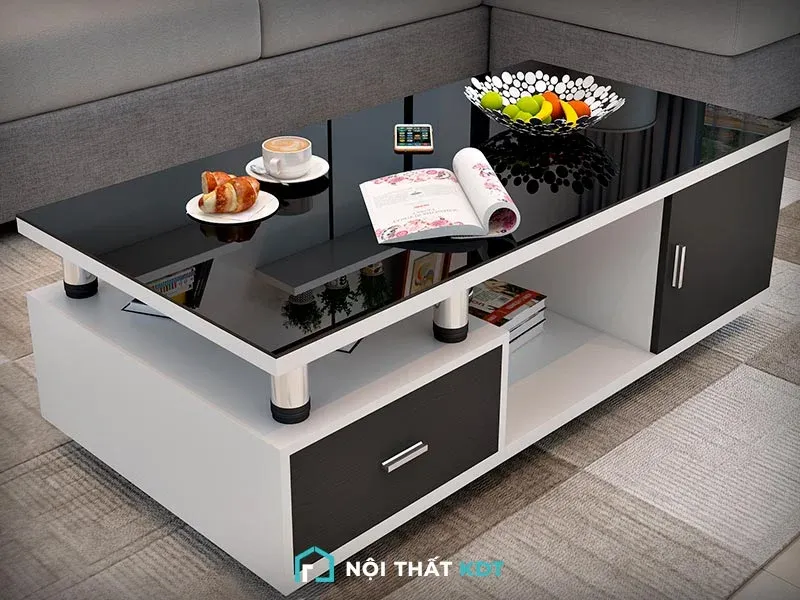 Bàn sofa trắng đen sang trọng