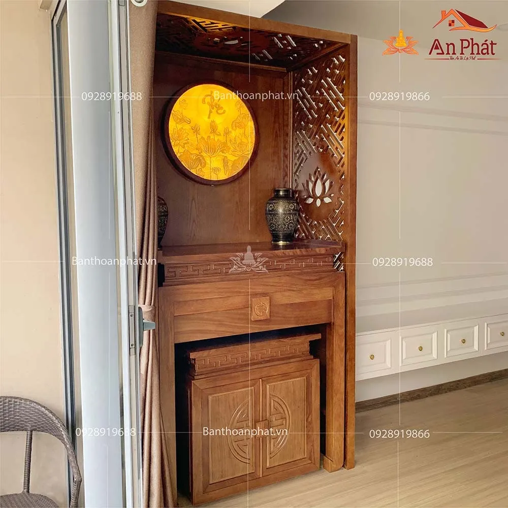 Các mẫu bàn thờ đẹp hiện nay với màu sắc và kích thước đa dạng, đáp ứng mọi yêu cầu nội thất