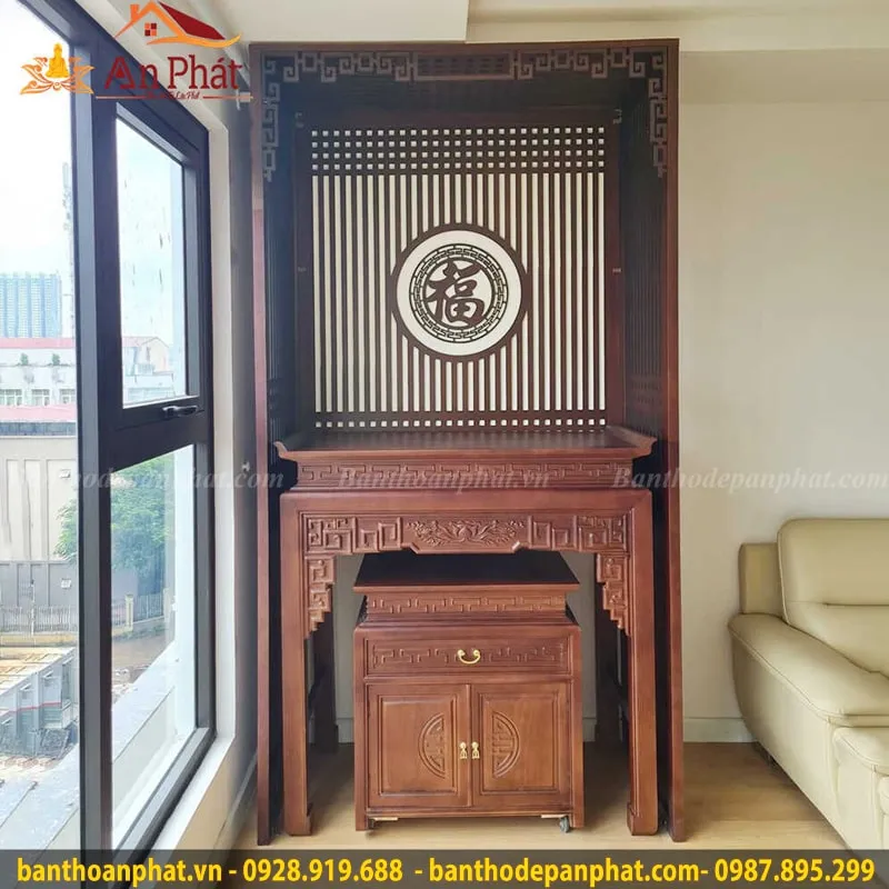 Bàn thờ chung cư hiện đại BTD2159, thiết kế tối giản, tiết kiệm diện tích