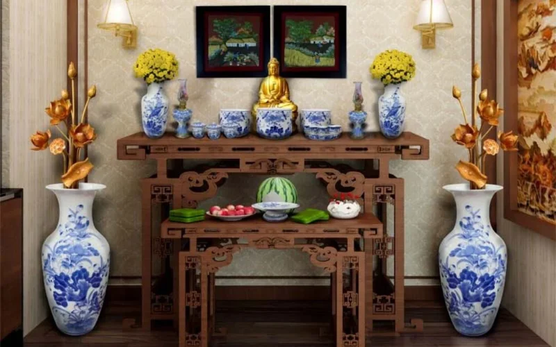 bàn thờ có 1 bát hương có được không và cách bài trí gia tiên