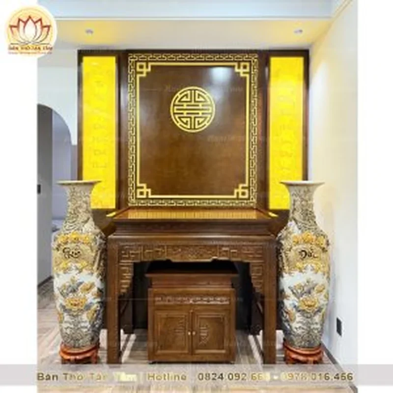 Bàn thờ gia tiên có ngăn kéo hiện đại