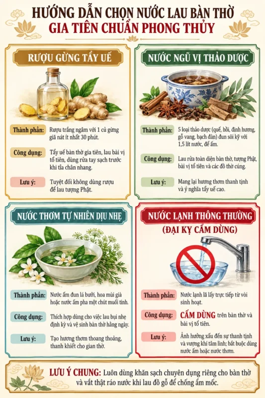 Bàn thờ gia tiên dễ lau dọn hằng ngày