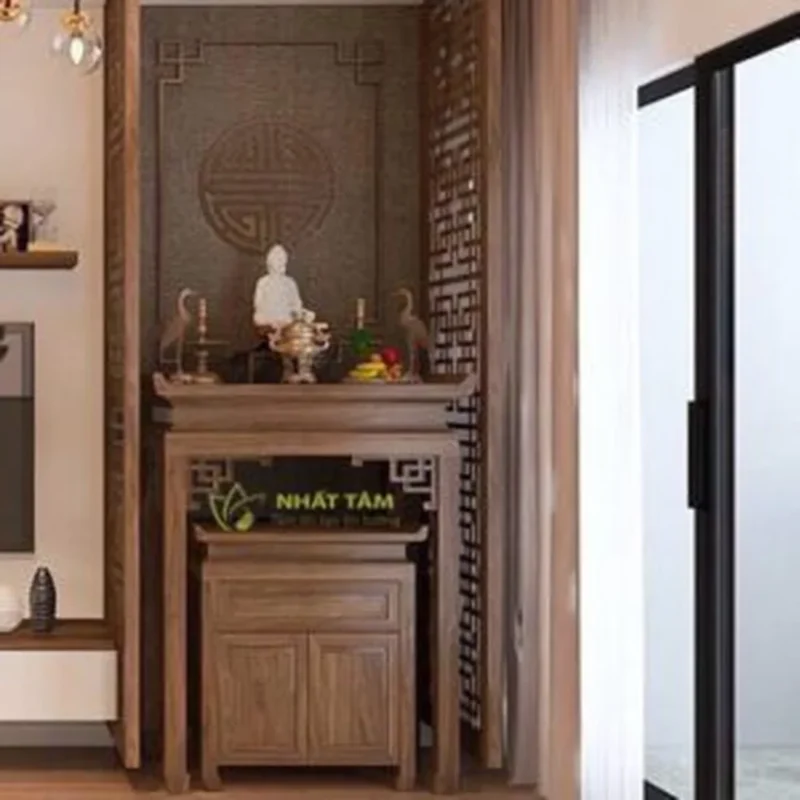 Bàn thờ gia tiên mẫu nhị cấp phân tầng Bàn thờ gia tiên mẫu nhị cấp phân tầng