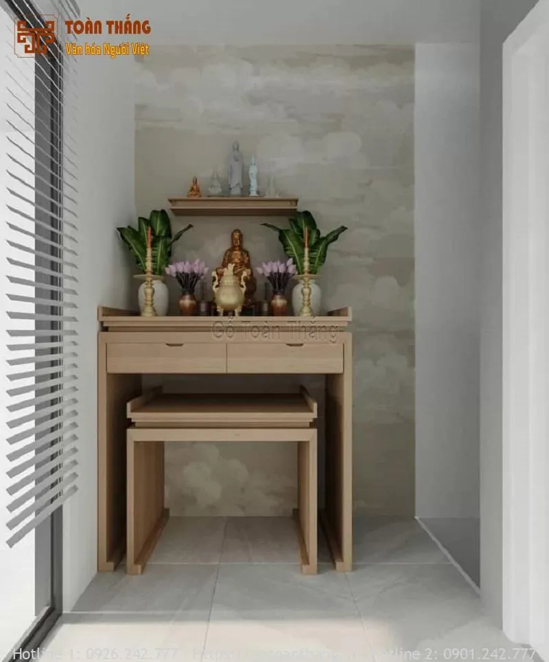 Bàn thờ gỗ công nghiệp mẫu số 02