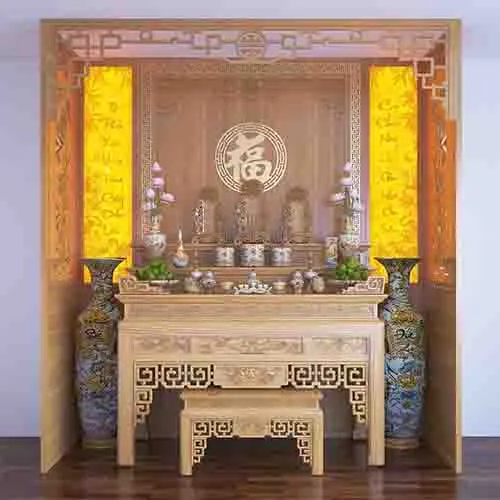 Bàn thờ tam cấp hiện đại, mẫu thiết kế đơn giản nhưng vẫn giữ được sự tôn nghiêm