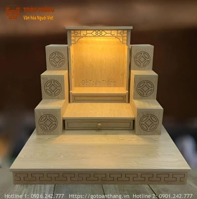 Bàn thờ thần tài thổ địa gỗ công nghiệp mẫu 17