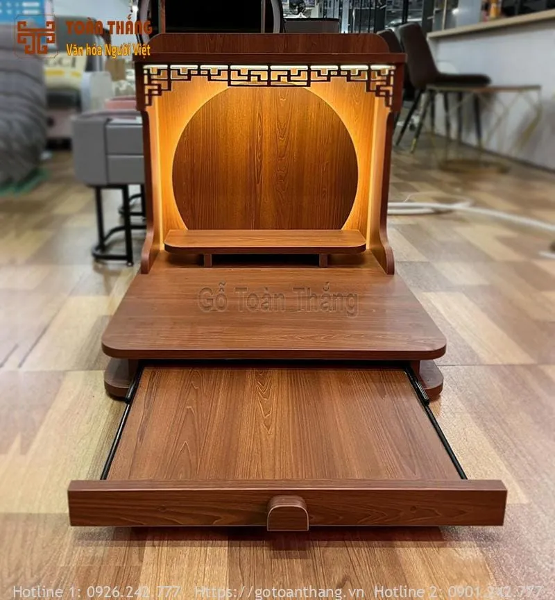 Bàn thờ thần tài thổ địa gỗ công nghiệp mẫu 15