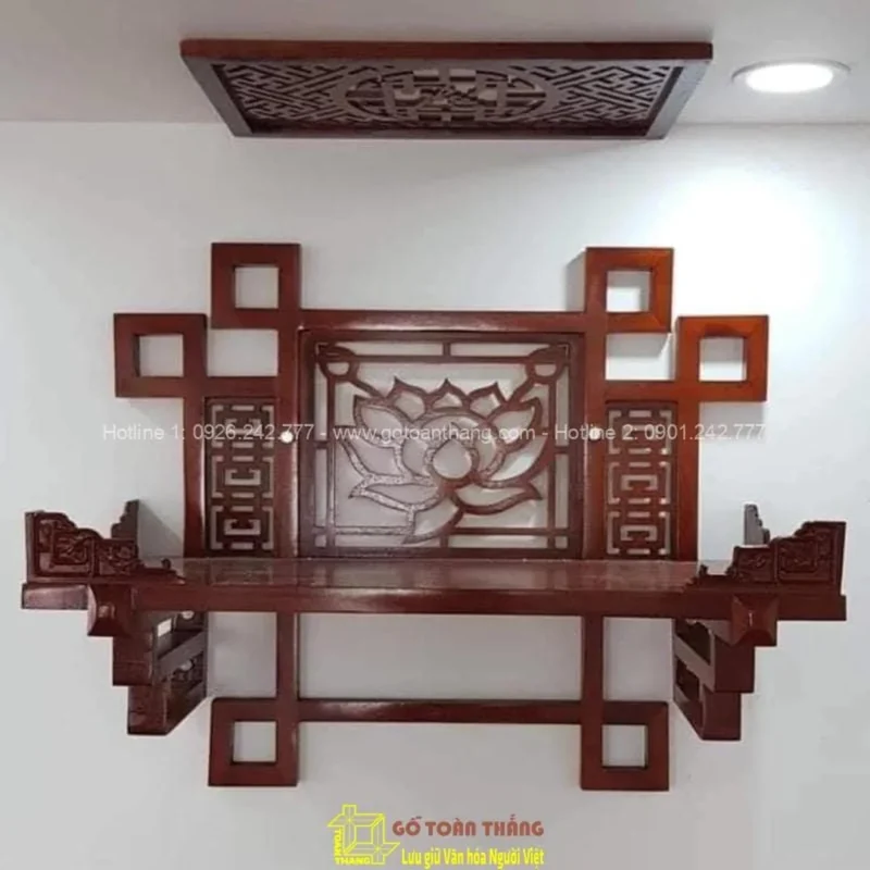 Bàn thờ treo tường kích thước chuẩn