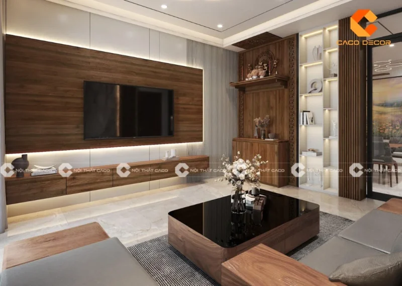 Bàn thờ treo tường phòng khách nhà ống trang nghiêm bàn thờ treo tường phòng khách nhà ống trang nghiêm