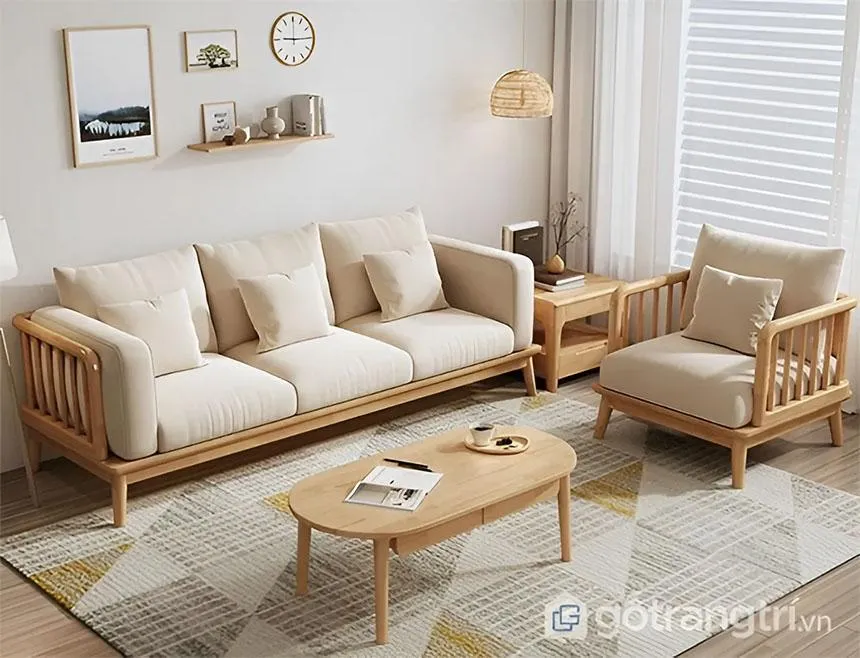 Bàn trà kết hợp sofa