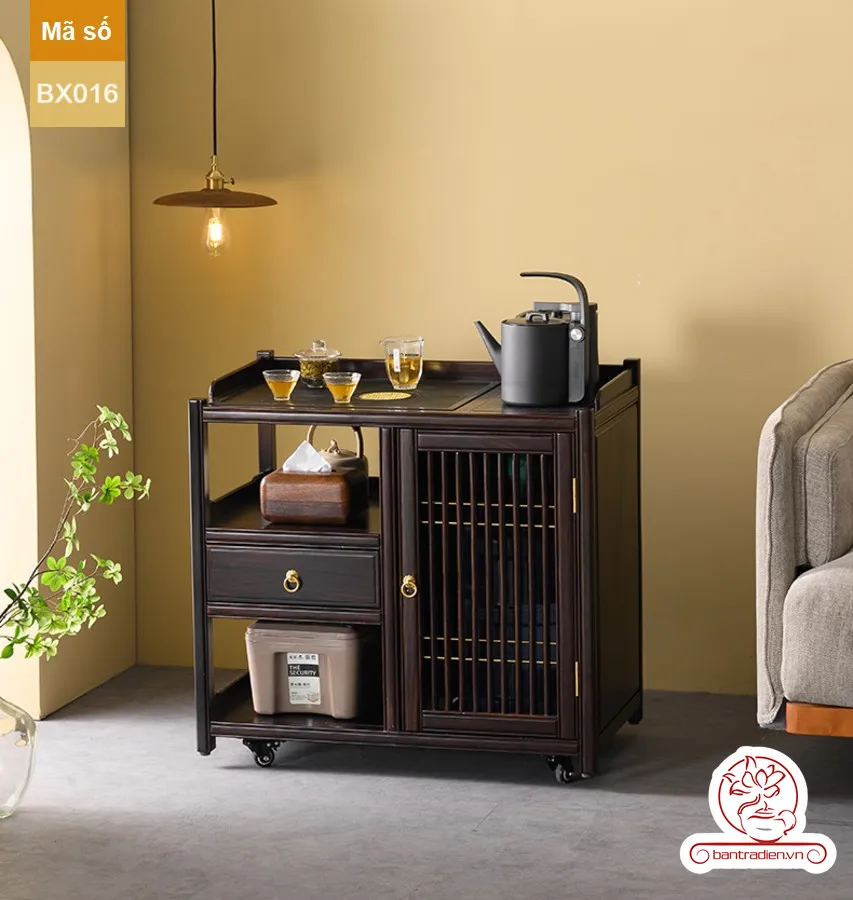 Bộ bàn trà điện đa năng kệ trà xe trà di động BX016