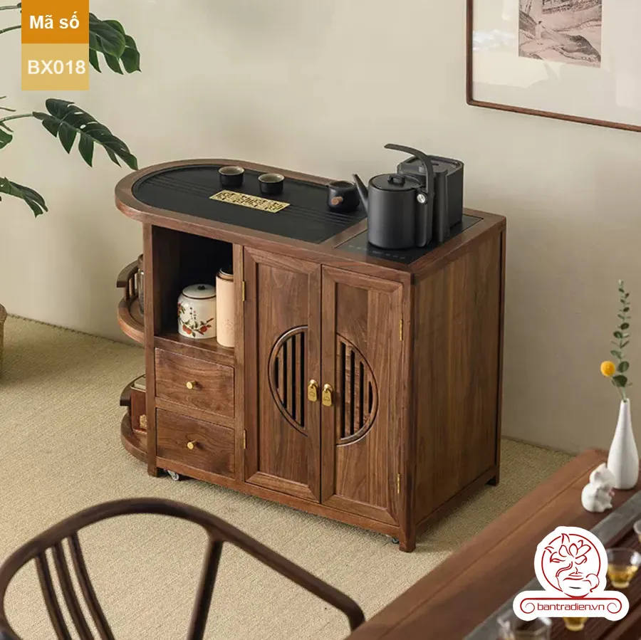 Bộ bàn trà điện đa năng kệ trà xe trà di động BX018