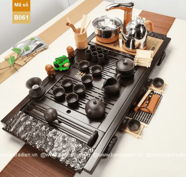 Bàn trà điện thông minh bằng gỗ B061