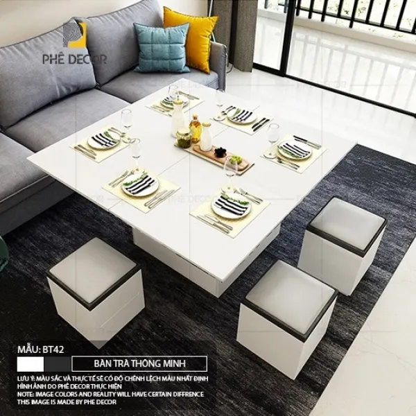Bộ bàn trà kết hợp bàn ăn LAYLA - BT42