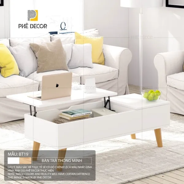 Bàn trà kết hợp bàn ăn Bắc Âu - BT19