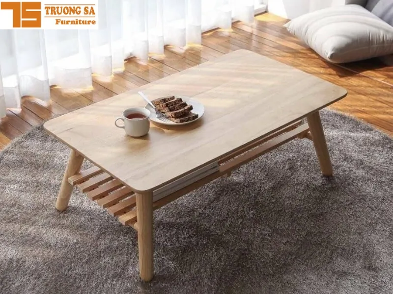 Bàn trà bệt làm bàn ăn sáng