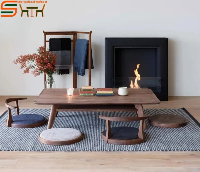 Bàn trà vuông nhỏ gọn