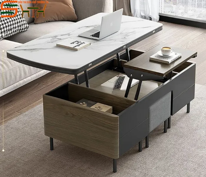 Bộ bàn trà nâng hạ hiện đại