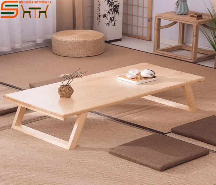 Bộ bàn trà chữ nhật mặt kính