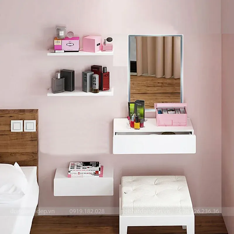 Kệ trang điểm treo tường phòng ngủ