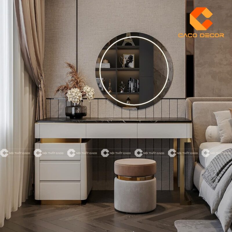Mẫu Bàn Trang Điểm Đẹp 2022: Tuyển Chọn Thiết Kế Hiện Đại Từ Gỗ MDF Chống Ẩm
