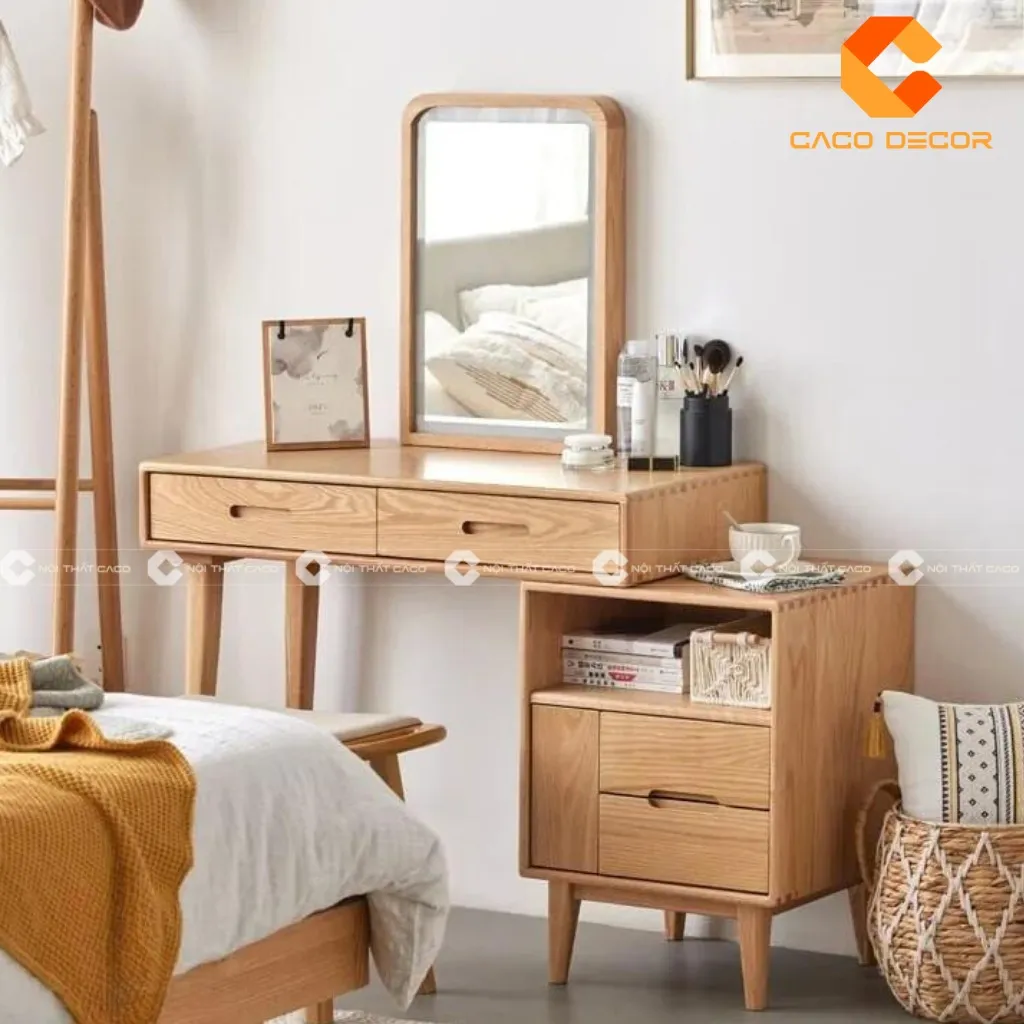 CaCo cung cấp bàn trang điểm gỗ sồi chất lượng