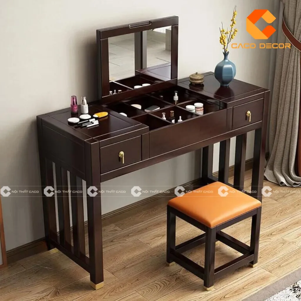 Mẫu bàn trang điểm gỗ sồi tại cửa hàng CaCo mã 06