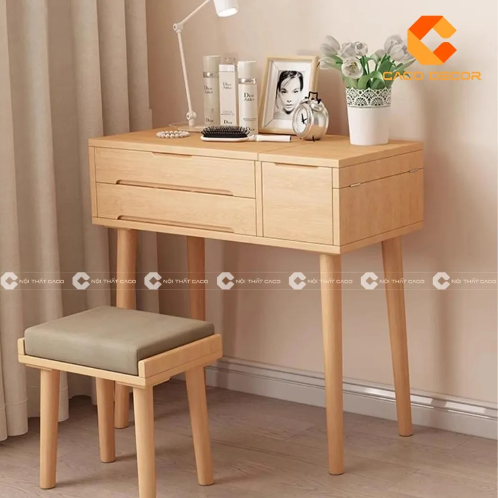 Bàn trang điểm gỗ sồi chất lượng chịu lực tốt