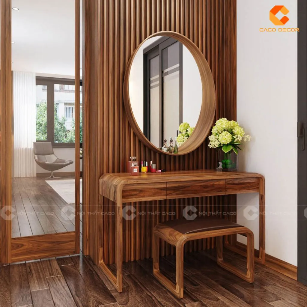Bàn Trang Điểm Gỗ Tự Nhiên Đẹp, Cao Cấp, Sang Trọng 9