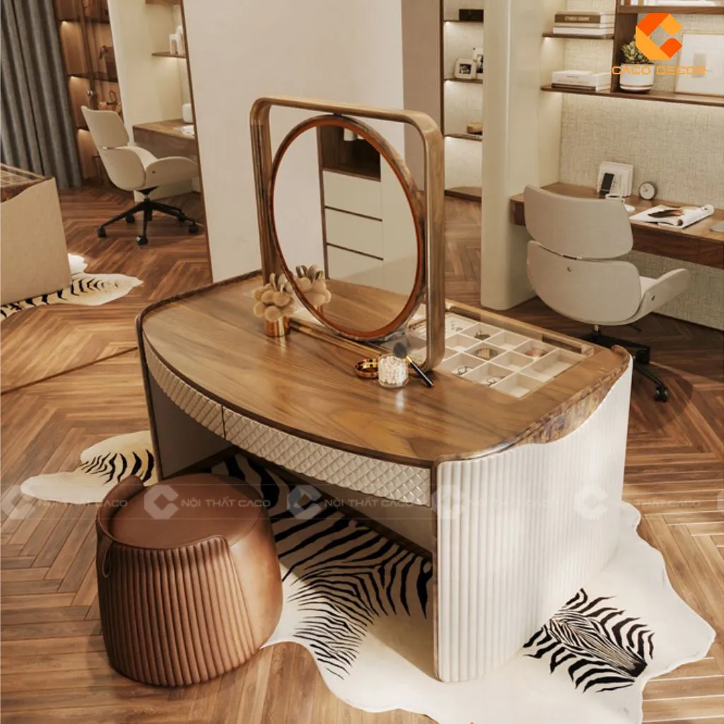 Bàn Trang Điểm Gỗ Tự Nhiên Đẹp, Cao Cấp, Sang Trọng 11