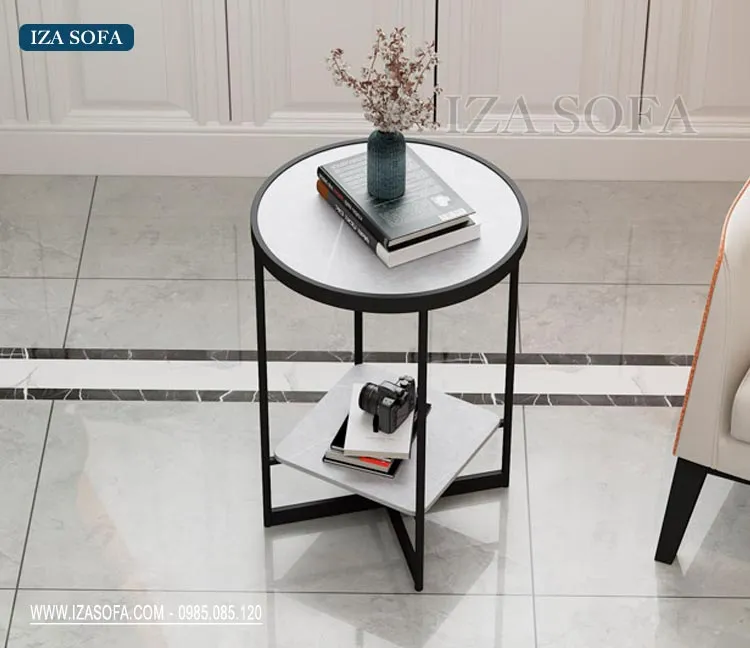 Bàn trà nội thất nhỏ gọn cho phòng khách chung cư với thiết kế tối giản
